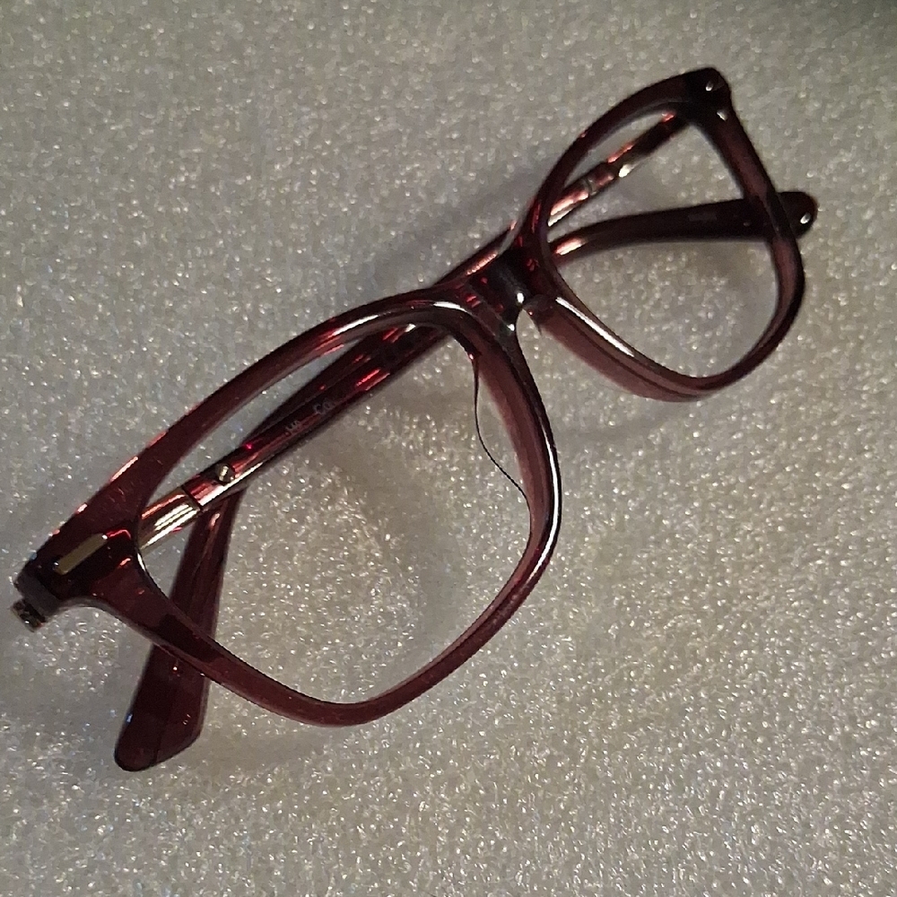 Calvin Klein Red Rectangular Glasses Modern Design